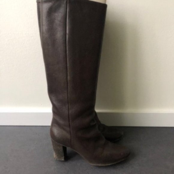 SOLD! Maison Martin Margiela Tall Leather Brown Boots - Picture 5 of 8